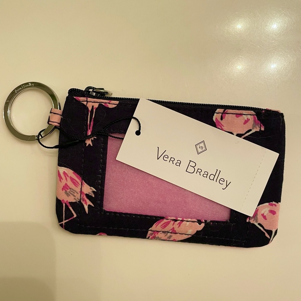 Vera Bradley Zip ID Case Flamingo Fiesta